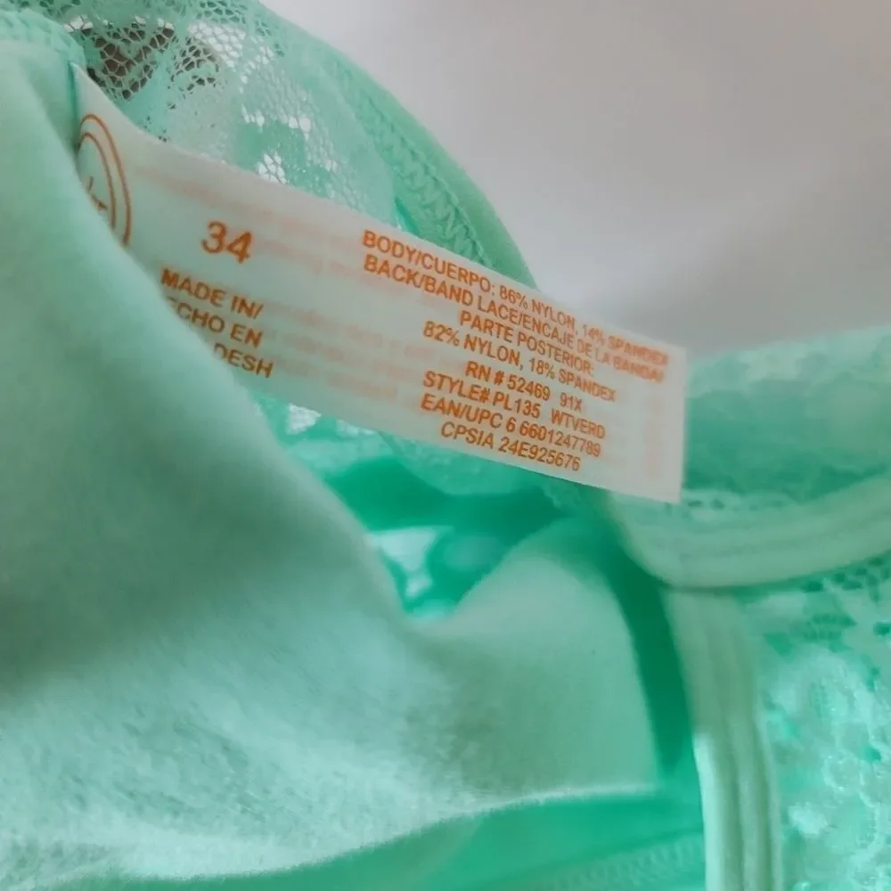 2 pullover bralettes tween mint green